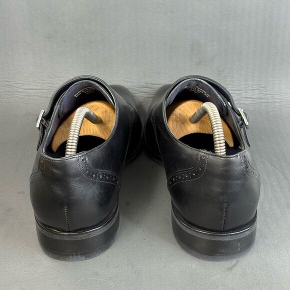 Charles Tyrwhitt black double monk strap performance Goodyear welted size 11